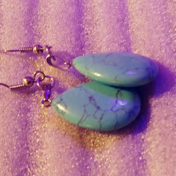 NWT- BEAUTIFUL TEARDROP TURQUOISE MATRIX STERLING - Picture 4 of 11